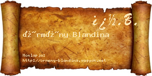 Örmény Blandina névjegykártya